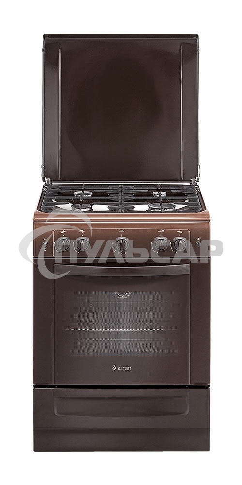 Плита газовая Gefest ПГ 6100-01 0001 коричневый, конфорок 4 шт, духовка 52 л, 60 см x 85 см x 60 см