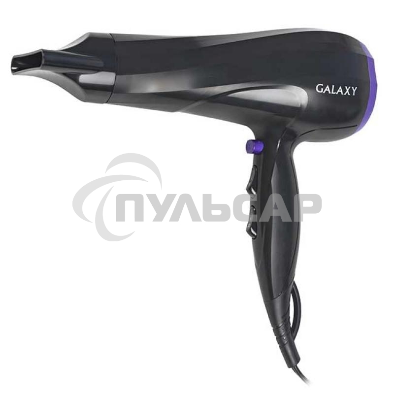 Фен для волос Galaxy Line GL 4332, черный, 2000 Вт, 2 скорости потока воздуха, 3 температурных режима, функция 