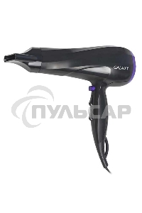Фен для волос Galaxy Line GL 4332, черный, 2000 Вт, 2 скорости потока воздуха, 3 температурных режима, функция 