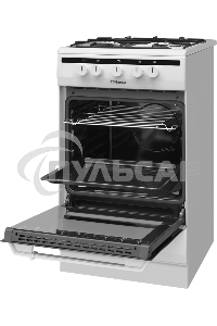 Плита газовая Hansa FCGW51001 белый, конфорок 4 шт, духовка 56 л, 50 см x 85 см x 60 см
