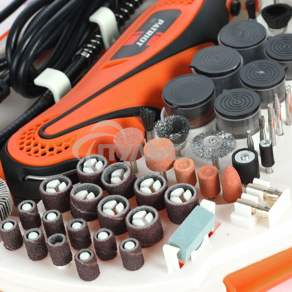 Гравер электрический PATRIOT EE 111 с гибким валом, 140Вт, 210 насадок в комплекте, кейс