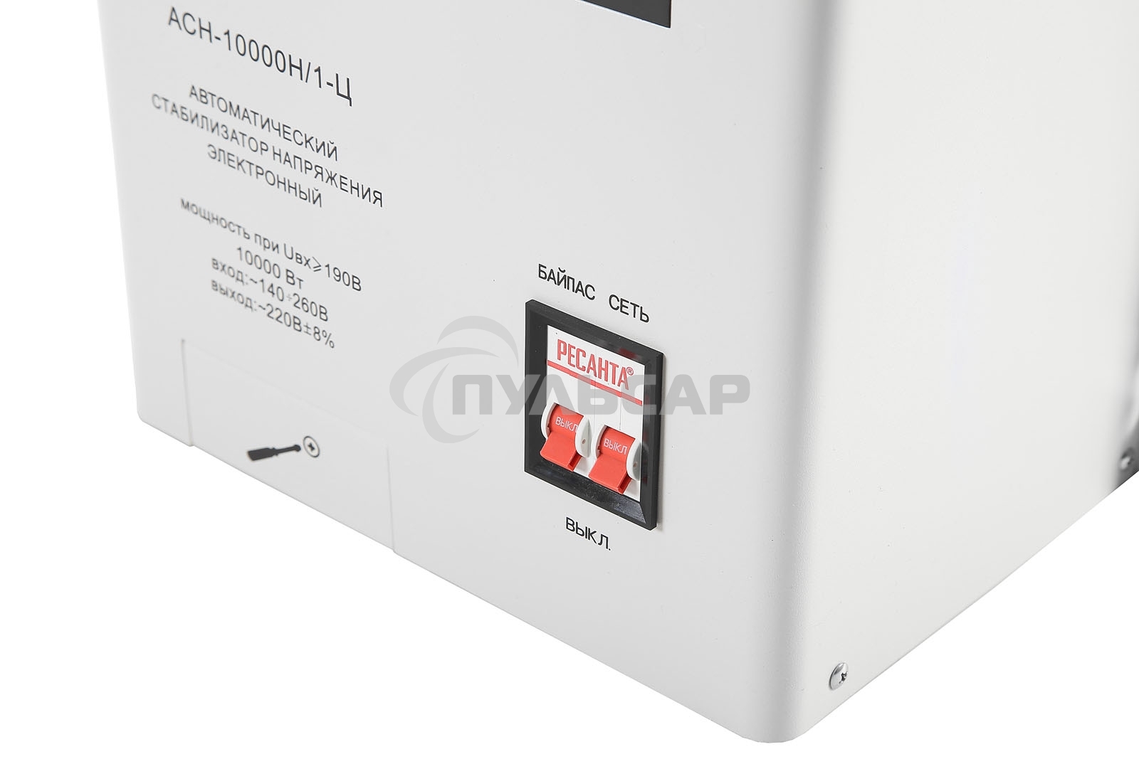 Стабилизатор напряжения Ресанта АСН-10000Н/1-Ц электронный однофазный серый