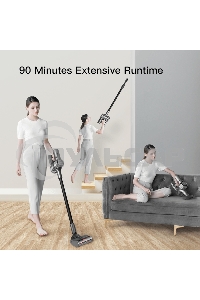 Пылесос вертикальный Dreame Cordless Vacuum Cleaner V12 серый, питание от аккумулятора, 180 Вт, уборка сухая, пылесборник 0.5 л, работа от АКБ max 90 мин