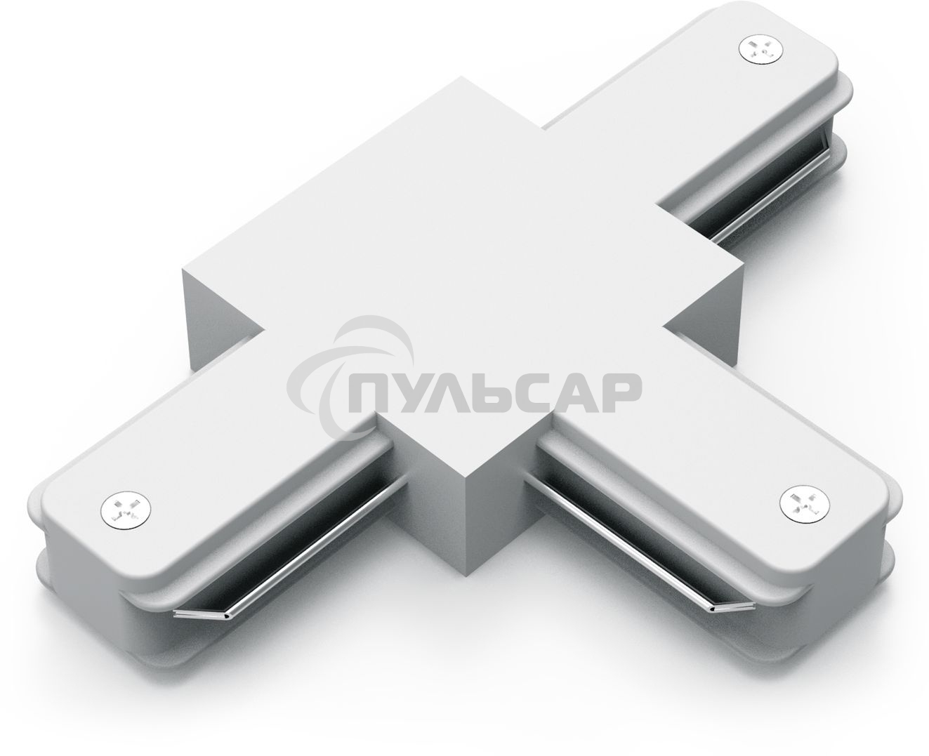 Коннектор для трековых шинопроводов Gauss (T) белый