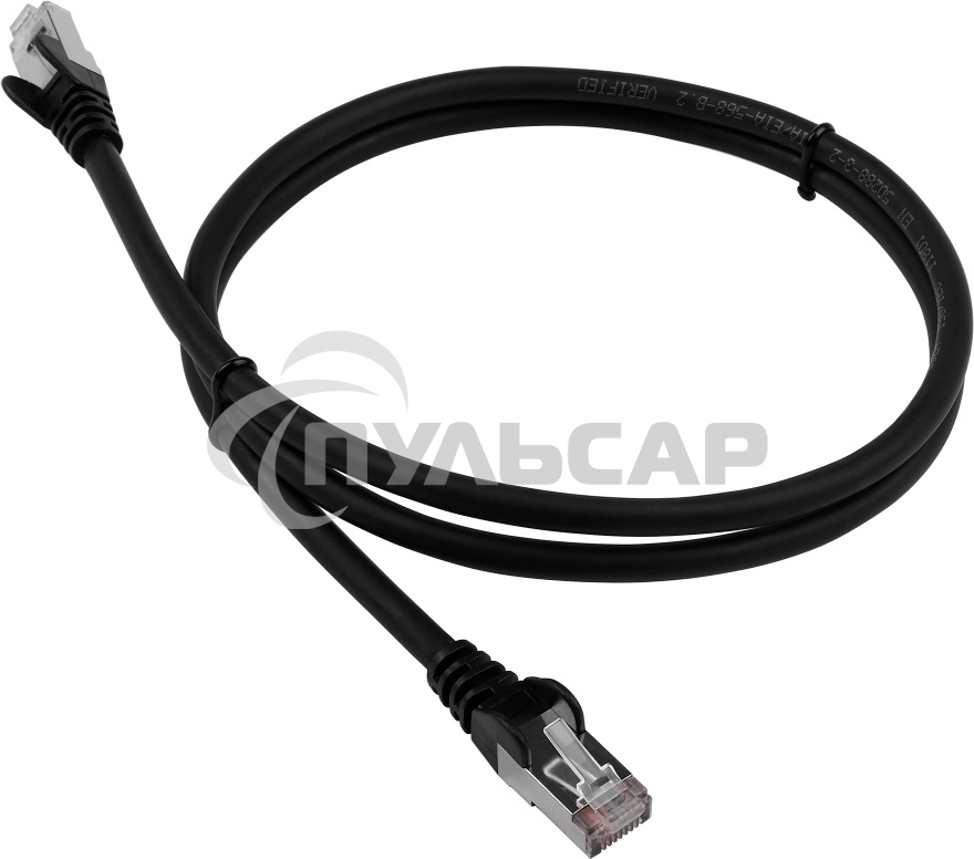 Патч-корд Lanmaster LAN-PC45/S6-2.0-BK FTP вилка RJ-45-вилка RJ-45 кат.6 2м черный LSZH (уп.:1шт)
