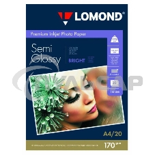 Бумага Lomond 1101305 A4/170г/м2/20л./белый полуглянцевое для струйной печати