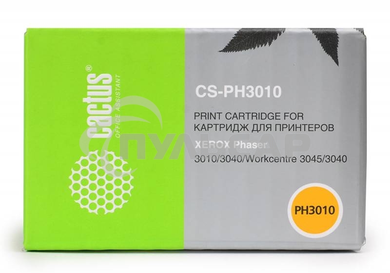 Картридж лазерный Cactus CS-PH3010 (106R02181) черный (1000 стр.) для Xerox Phaser 3010/WorkCentre 3045