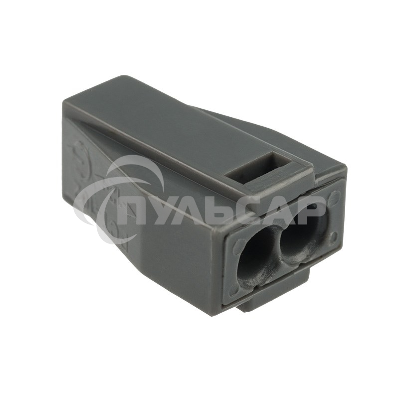 Экспресс-клемма с пастой, 2-проводная до 2,5 мм², серая (100 шт./уп.) (773-302) Rexant