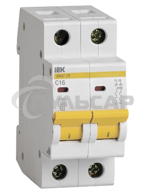 Выключатель автоматический модульный 2п C 16А 4.5кА ВА47-29 ИЭК MVA20-2-016-C
