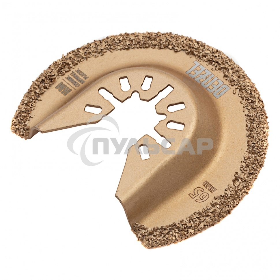 Насадка для МФИ режущая полукруг., HM, по плитке и дереву, 65 мм Denzel