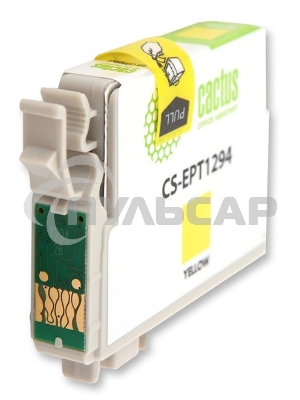 Картридж струйный Cactus CS-EPT1294 (T1294) желтый (10 мл) для Epson Stylus Office B42/BX305/BX305F/BX320/BX525/BX625/SX420/SX425