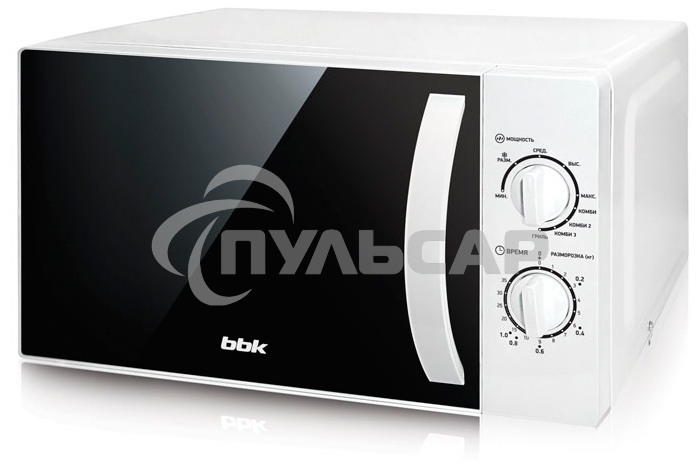 Микроволновая печь BBK 20MWG-738M/W белый, 20 л, 700 Вт, поворотный механизм