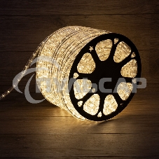 Дюралайт Neon-night LED, постоянное свечение (2W) - теплый белый, 24 LED/м Ø10мм, бухта 100м