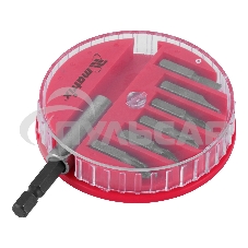 Набор бит Matrix, магнитный адаптер для бит, сталь 45Х, 7 предм., в пласт. закрытом боксе