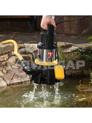 Дренажный насос DP1400X, 1400 Вт, подъем 11 м, 25000 л/ч Denzel