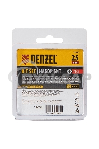 Набор бит PH2х25, сталь S2, шестигранный профиль, 10 шт. Denzel
