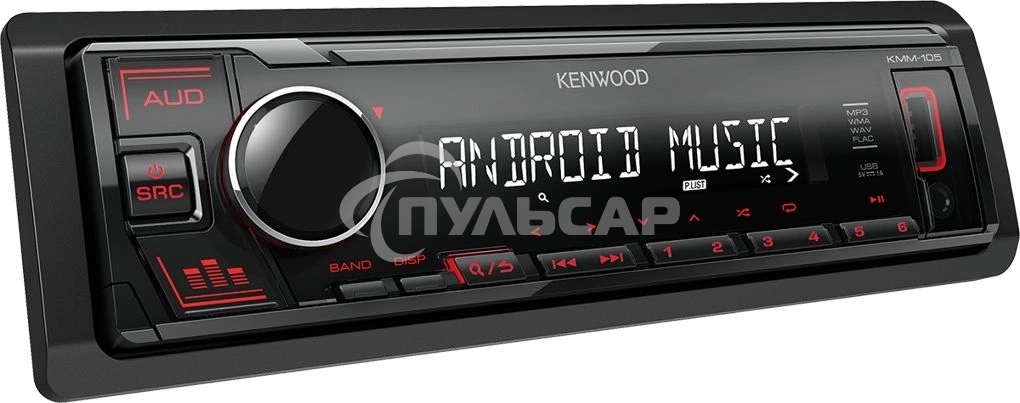 Автомагнитола Kenwood KMM-105 1DIN 4x50Вт AUX 1