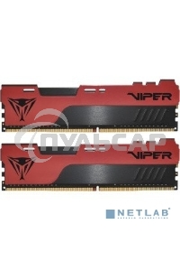 Оперативная память Patriot Viper Elite II, DDR4, 16Gb (2x8 Gb), 3200 MHz, CL18, DIMM, радиатор, красный, черный