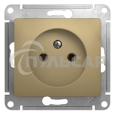 Механизм розетки 1-м СП Glossa 16А IP20 без заземл. титан SchE GSL000441