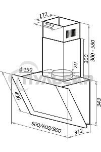 Вытяжка Maunfeld WIND 60 БЕЛЫЙ