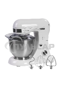 Миксер Galaxy Line GL 2230, белый, планетарный, 700 Вт, 12 скоростей