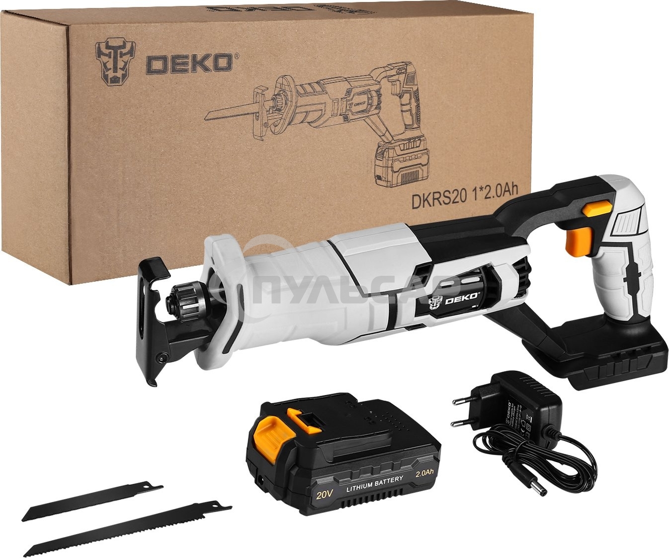 Сабельная пила Deko DKRS20 аккум. 3000ход/мин