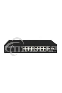 Коммутатор управляемый L2 PoE OSNOVO SW-8182/L(300W) Gigabit Ethernet на 16 RJ45 PoE + 2 x RJ45 + 2 GE SFP портов, до 30W на порт, суммарно до 300W