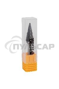 Борфреза по металлу твердосплавная, коническая, тип-M, 12 мм Denzel