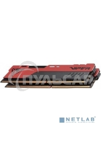 Оперативная память Patriot Viper Elite II, DDR4, 16Gb (2x8 Gb), 3200 MHz, CL18, DIMM, радиатор, красный, черный