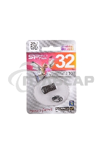 Флешка USB Silicon Power R/W 32 Gb Touch T01 SP032 Gb,UF2T01V1K USB 2.0 черный/серебристый