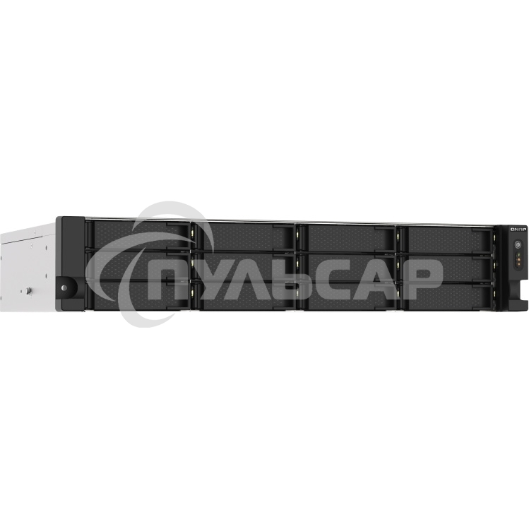 Сетевое хранилище без дисков SMB QNAP TS-1273AU-RP-8G NAS 12 HDD trays, 2x 2.5 GbE, rackmount, 2 PSU. 4-core AMD V1500B2,2 GHz, RAM 8 Gb (8 Gb UDIMM DDR4 (1 x 8 Gb) up to 32 Gb (2 x 16 Gb)). W/o rail kit RAIL-B02