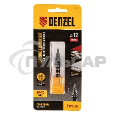 Борфреза по металлу твердосплавная, коническая, тип-M, 12 мм Denzel