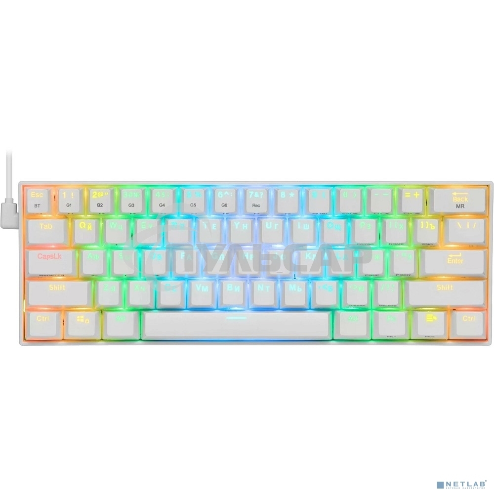 Клавиатура беспроводная Defender DRACONIC RU белый