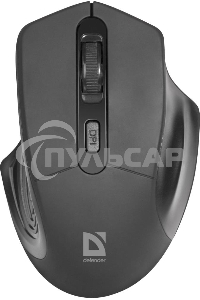 Мышь беспроводная Defender Datum MB-345 черный, 1600 dpi, радиоканал, USB, кнопки - 4