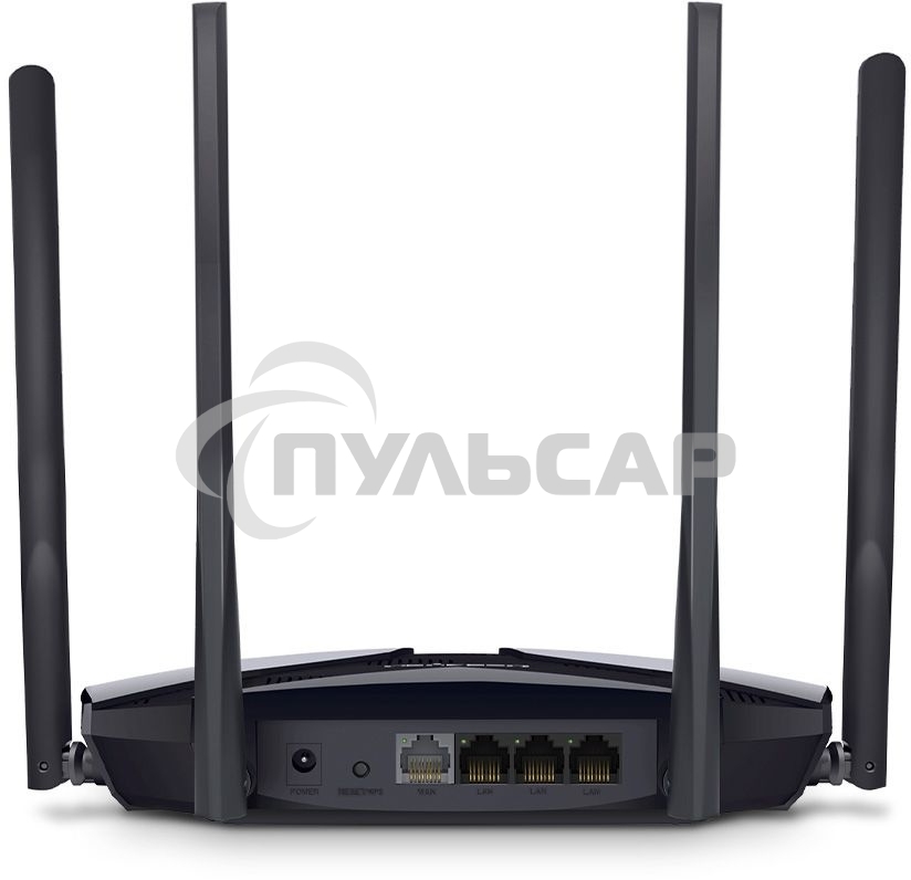 Роутер Mercusys MR70X AX1800 Dual-Band WiFi 6 Router, 574 Mbps at 2.4 GHz + 1201 Mbps at 5 GHz,4× Fixed External Antennas, 3× Gigabit LAN Ports, 1× Gigabit WAN Port, 1024-QAM, OFDMA, Router/Access Point Mode, MU-MIMO, WPA3, TWT, BSS Color