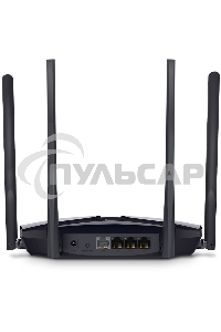 Роутер Mercusys MR70X AX1800 Dual-Band WiFi 6 Router, 574 Mbps at 2.4 GHz + 1201 Mbps at 5 GHz,4× Fixed External Antennas, 3× Gigabit LAN Ports, 1× Gigabit WAN Port, 1024-QAM, OFDMA, Router/Access Point Mode, MU-MIMO, WPA3, TWT, BSS Color