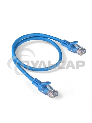 Патч-корд ExeGate EX286380RUS UTP-RJ45-RJ45-5e-0,5M-LSZH-BL, UTP, cat.5e, LSZH, 0.5м, синий