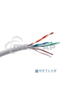 Кабель UTP 4 пары кат.5e Exegate CCA, многожильный, 305м pullbox, серый