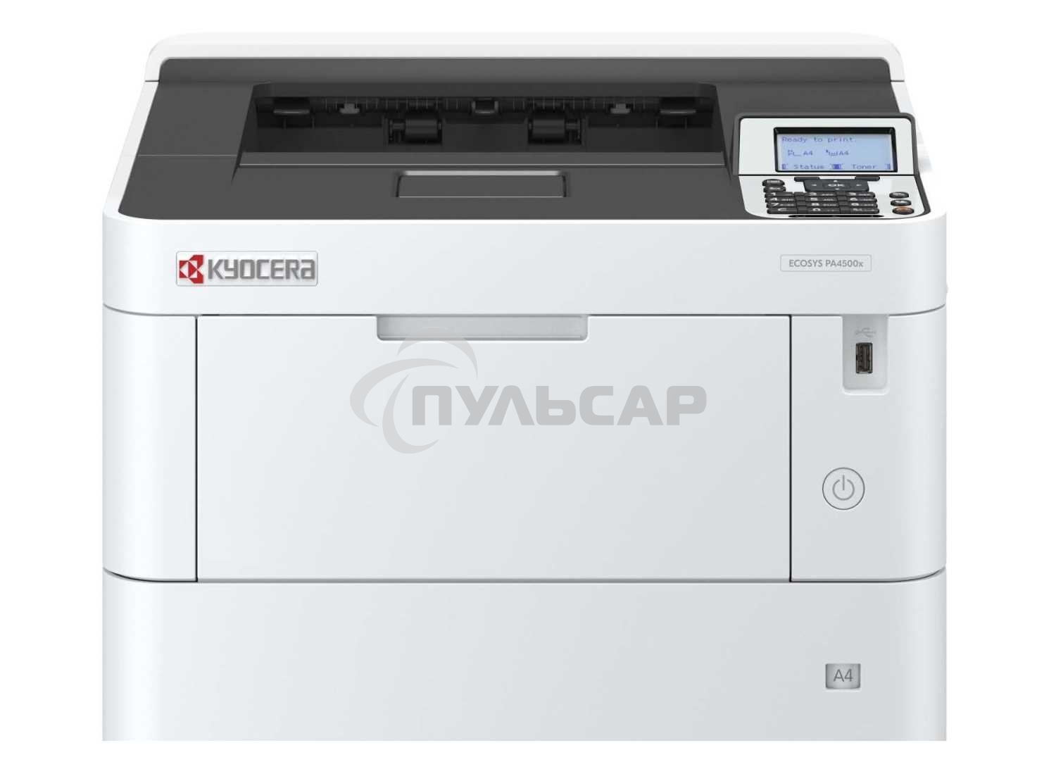 Принтер лазерный Kyocera Ecosys PA4500x (110C0Y3NL0), A4, ч/б, печ. до 45 стр/мин., 1200 x 1200 dpi, USB, RJ-45, Air Print, Mopria