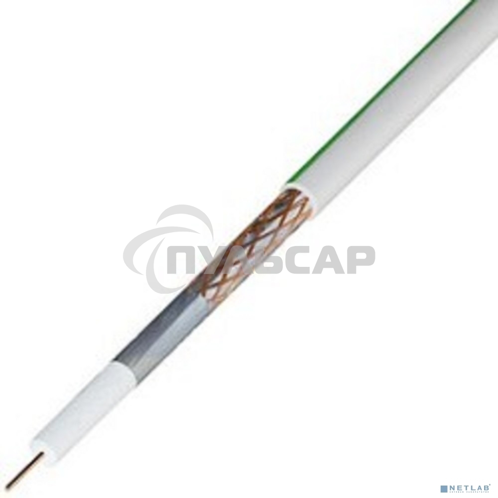 Кабель коаксиальный Rexant SAT 703 B, Cu/Al/Cu, 75%, 75 Ом, бухта 100 м, белый