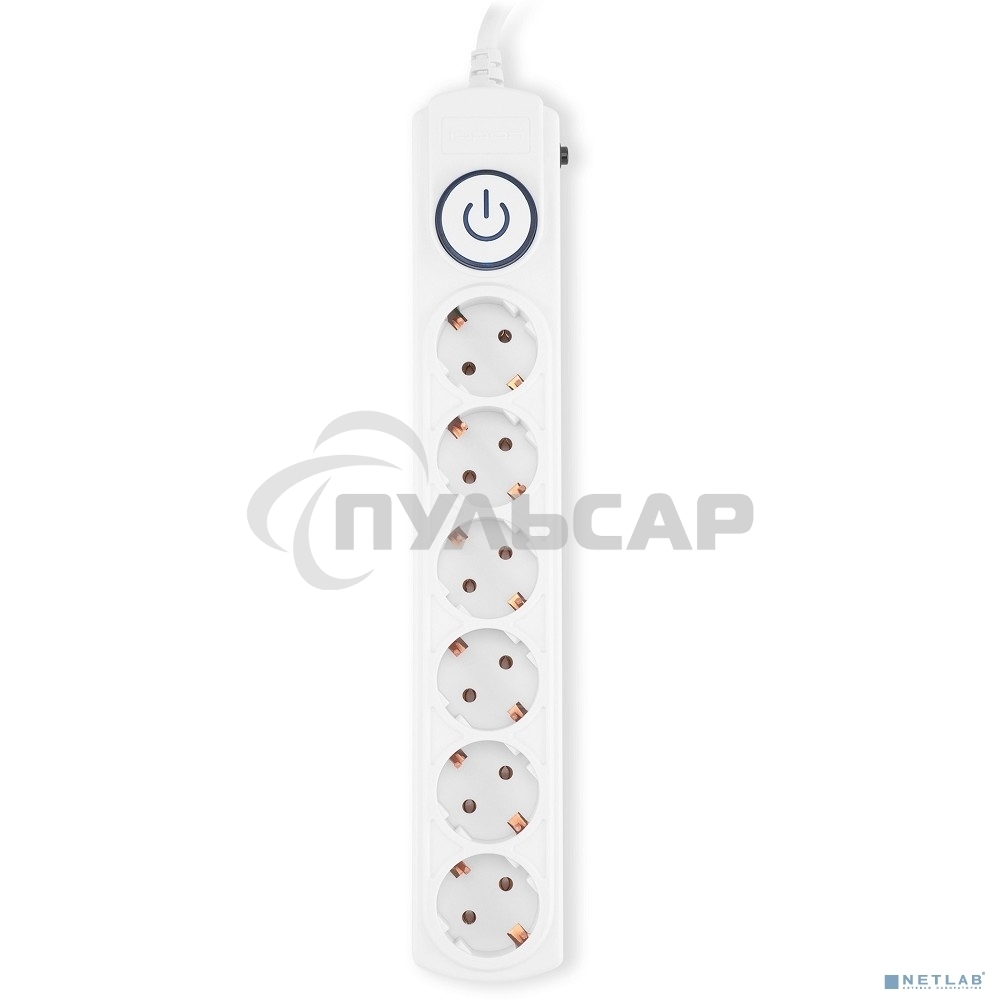 Сетевой фильтр Ippon BK-6-EU-5-10-W 5м (6 розеток) белый (коробка)