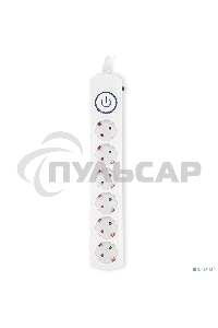 Сетевой фильтр Ippon BK-6-EU-5-10-W 5м (6 розеток) белый (коробка)