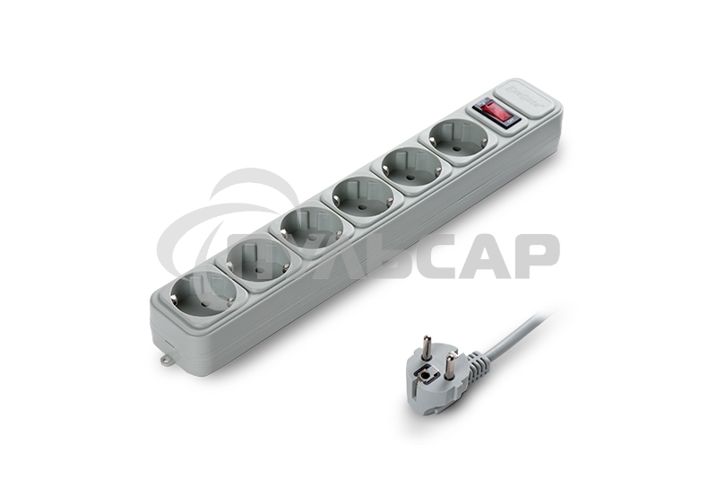 Сетевой фильтр ExeGate EX119394RUS SP-6-5G (6 розеток, 5м, евровилка, серый)