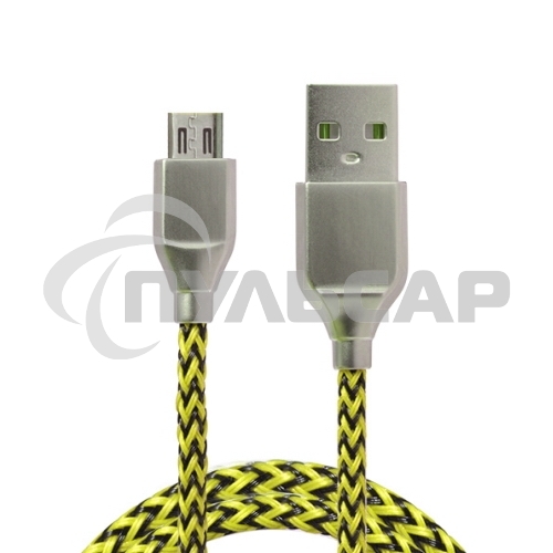Кабель USB ACD-Titan Type-C ~ USB-A Нейлон, 1м, желто-черный (ACD-U927-C2Y)
