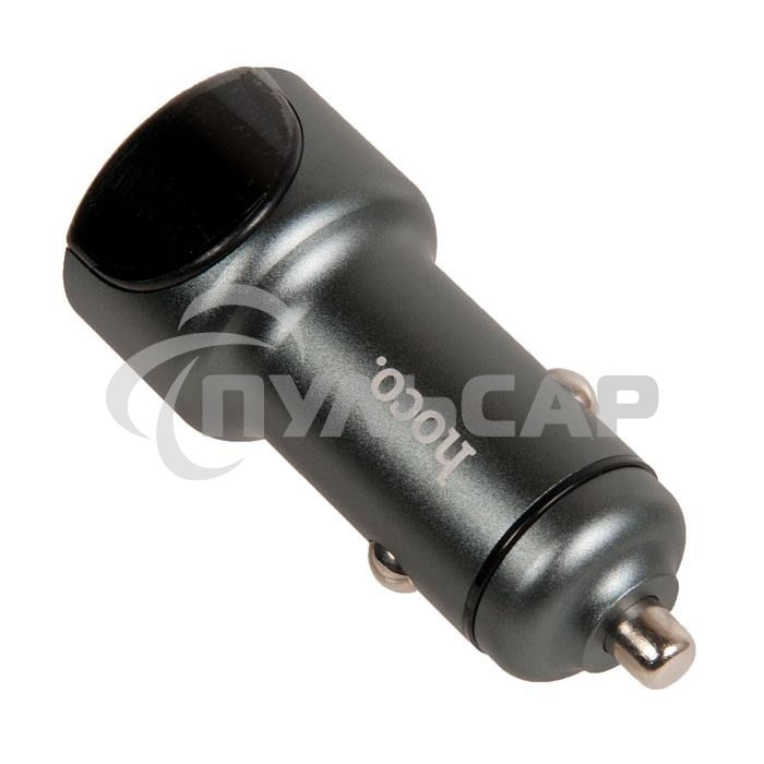 Автомобильная зарядка (от прикуривателя) HOCO Z42, PD20, QC3.0, один порт USB, один порт Type-C, серый