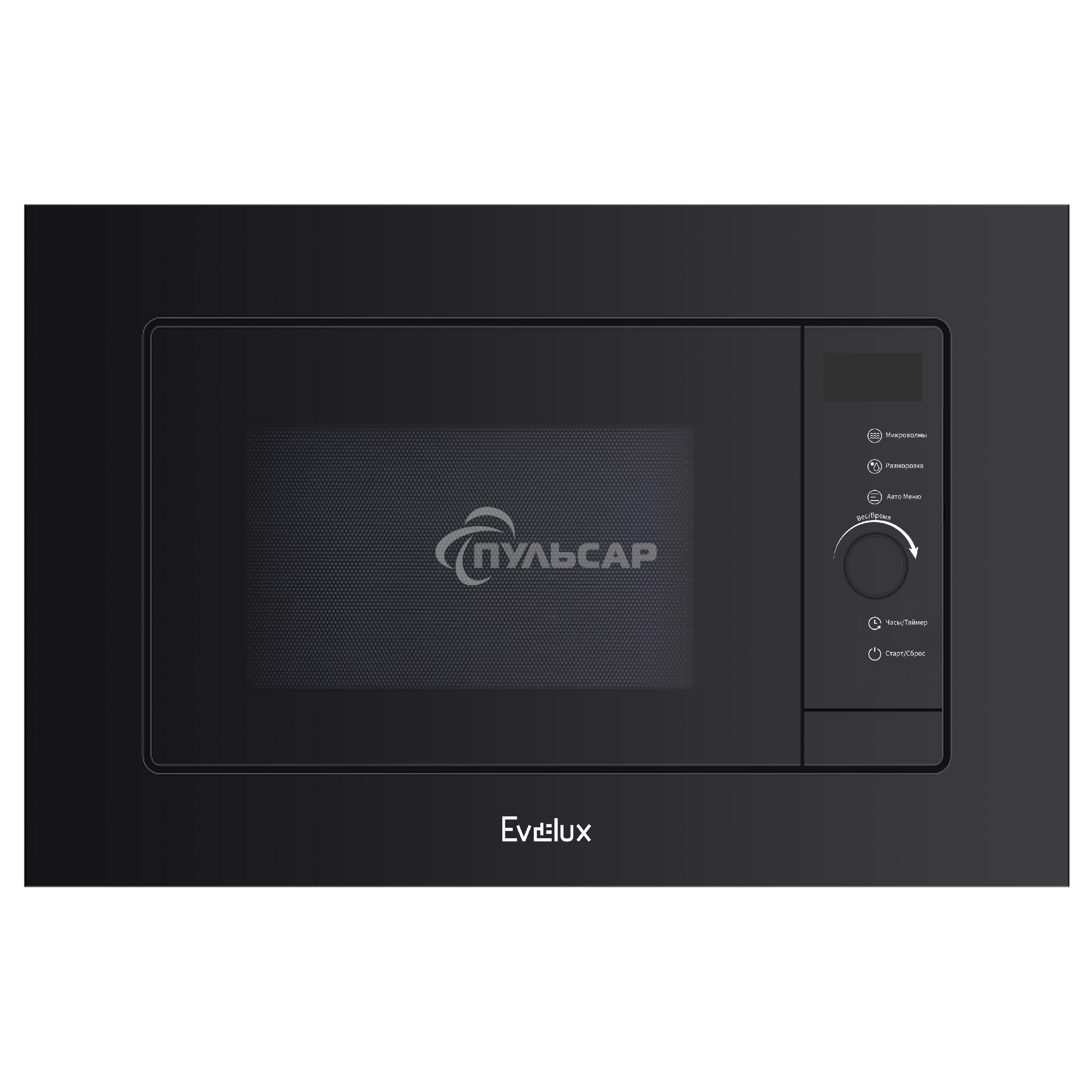 Микроволновая печь встраиваемая Evelux MW 253 B черный, 17 л, 700 Вт, поворотный механизм/сенсор