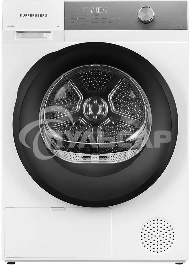 Сушильная машина Kuppersberg DM 610 W белый, 9 кг, сушка - тепловой насос, программ - 14, 59.5 x 85 x 68.5 см