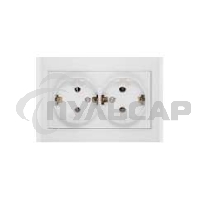 Розетка 2-м СП Бриллиант с заземл. бел. UNIVersal 7947533 Розетка 2-м СП Бриллиант с заземл. бел. UNIVersal 7947533