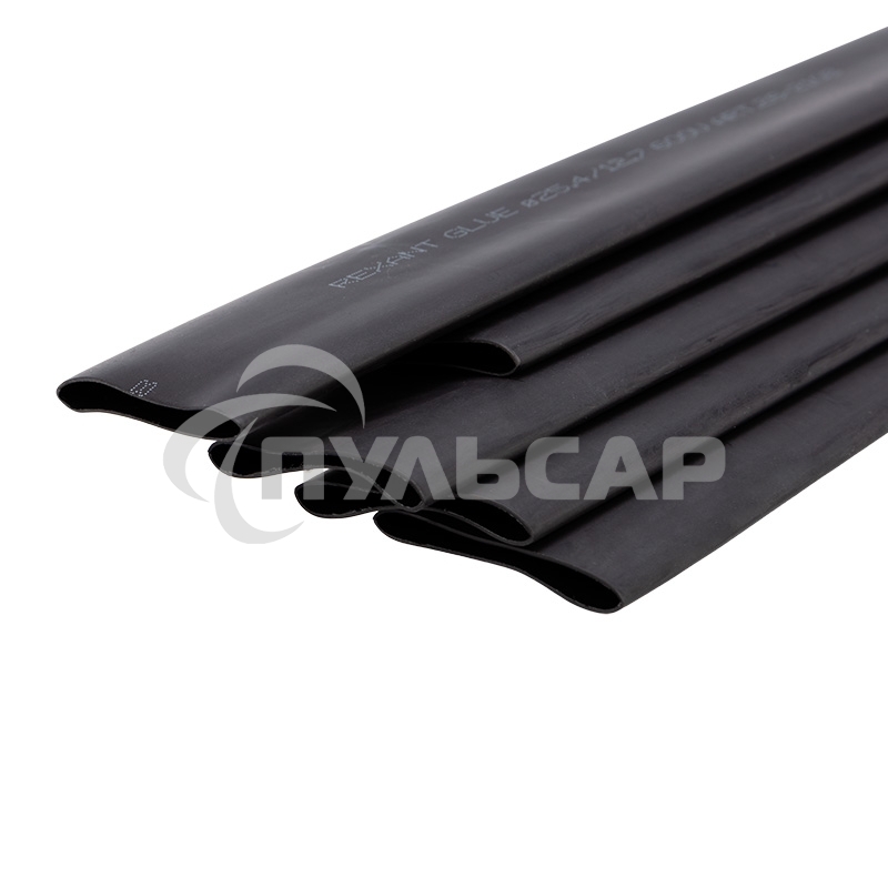 Трубка термоусаживаемая двухстенная клеевая 25.4/12.7мм (уп.5шт) по 1м черный Rexant 26-2108