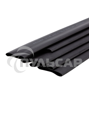 Трубка термоусаживаемая двухстенная клеевая 25.4/12.7мм (уп.5шт) по 1м черный Rexant 26-2108